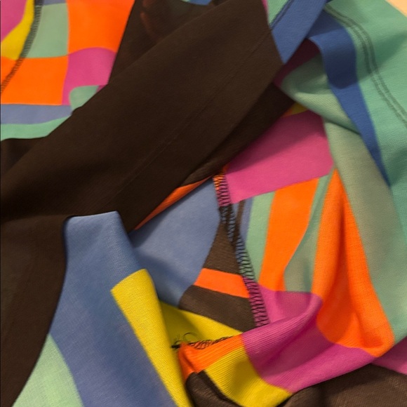 Annalee + Hope multicolored sheer poncho SZ XL cape style rounded edge vacay - Picture 7 of 12